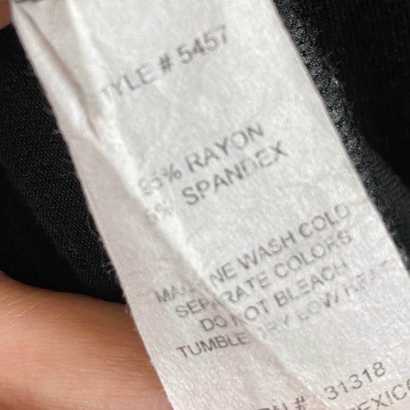 Willow Black Knit Dolman Sleeve Scoop Neck Tee M - Picture 4 of 4